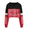 Sweet Fresh Pink Red White Sweatshirt for Women
