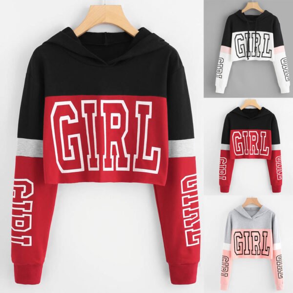Sweet Fresh Pink Red White Sweatshirt for Women