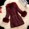 High-end Female Rabbit Fur Coat In The Long Section Of The Oversized Fox Fur Collar Coat New Fur