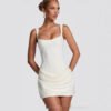 Graceful Tube Top Shoulder Strap Short Strap Hot Girl Dress