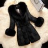 High-end Female Rabbit Fur Coat In The Long Section Of The Oversized Fox Fur Collar Coat New Fur