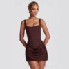 Graceful Tube Top Shoulder Strap Short Strap Hot Girl Dress