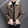 Fashion Casual Simple Thick Fur Collar Men's Clothing