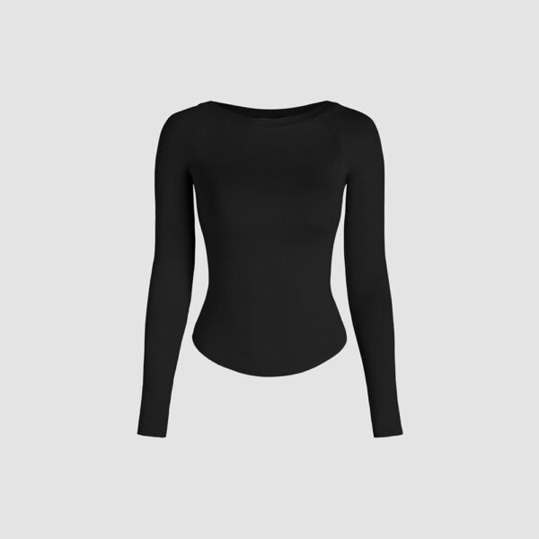 Autumn And Winter New Women's Clothing Popular Fashion Casual Slim-fit High-elastic Knitted Long-sleeve T-shirt