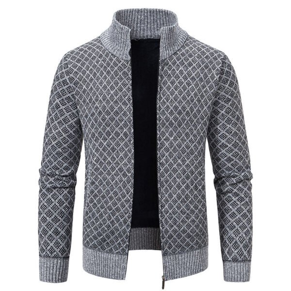 Nordic Plaid Zip Jacket – Winter Knit Edition