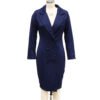 Double-breasted Blazer Dress Fashion Slim-fitting Hip-wrapped Lapel Long-sleeved Dresses Office Commuting Long Jacket Outwear For Women's Clothing