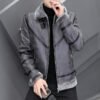 Fashion Casual Simple Thick Fur Collar Men's Clothing