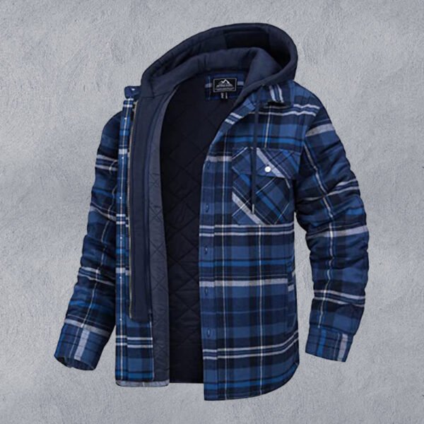 Arctic Plaid Hooded Jacket – Padded Winter Edition