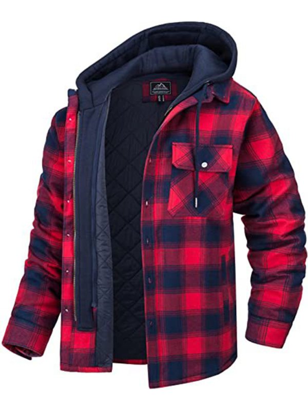 Arctic Plaid Hooded Jacket – Padded Winter Edition