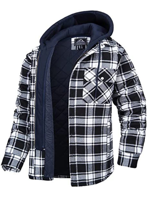 Arctic Plaid Hooded Jacket – Padded Winter Edition