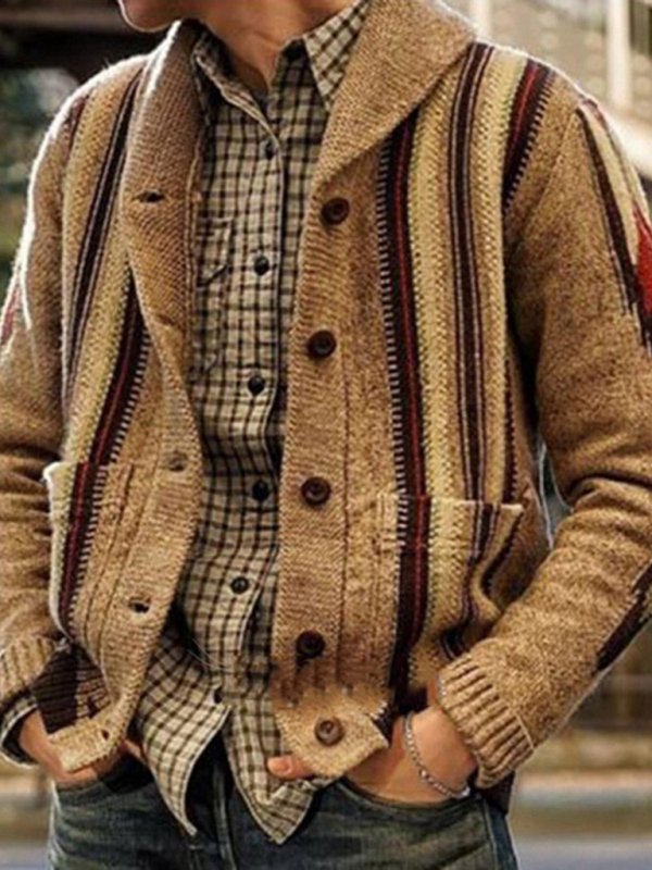 Jacquard Weave Jacket – Autumn Lapel Edition
