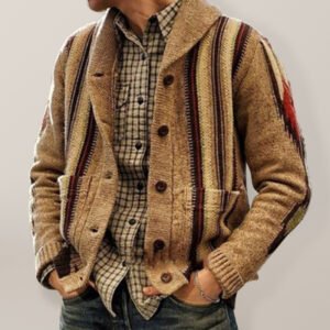 Jacquard Weave Jacket – Autumn Lapel Edition