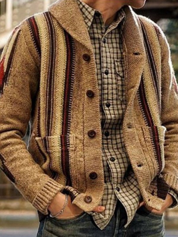 Jacquard Weave Jacket – Autumn Lapel Edition