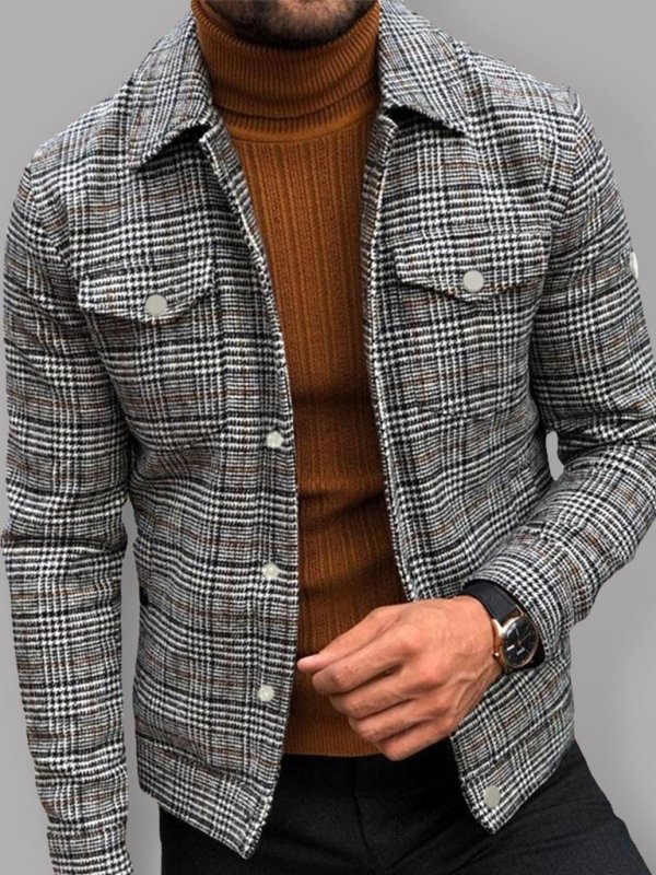 Slim Plaid Coat – Autumn Classic Edition