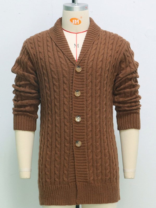 Heritage Twist Cardigan – Mid-Length Wool Edition