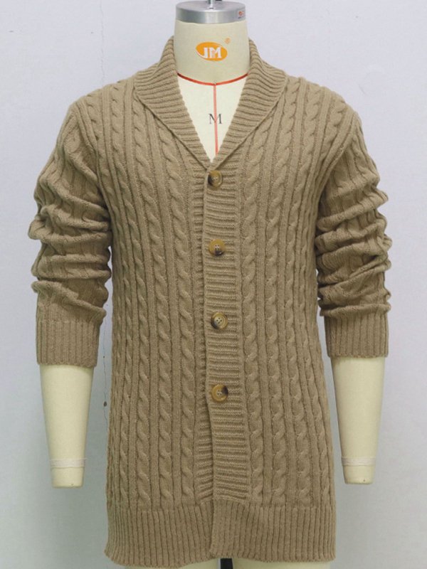 Heritage Twist Cardigan – Mid-Length Wool Edition