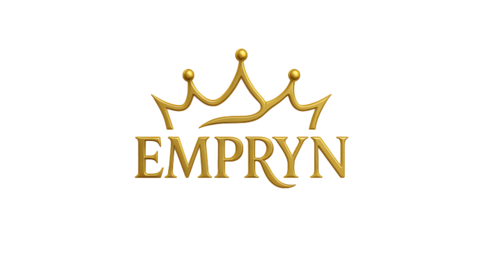 Logo dorato con corona sopra