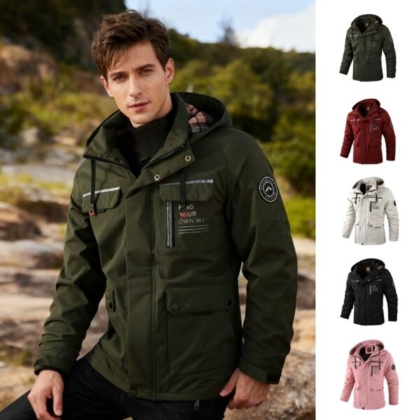 b8e27146-04c4-4f3d-b72a-aff8b5056423.jpg Fashion Men's Casual Windbreaker Jackets Hooded Jacket Man Waterproof Outdoor Soft Shell Winter Coat Clothing Warm Thick Tops
