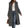 Fashion Long Solid Color Long Sleeve Hooded Wool Women's Coat