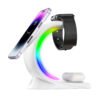 4-in-1 Magnetic Wireless Charging Station with Ambient LED Light