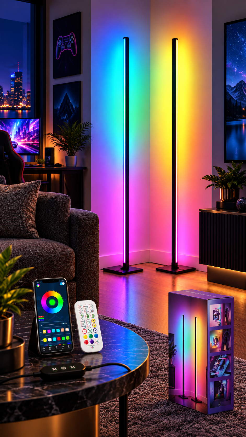Lumora — RGB Floor Lamp – Smart LED Corner Light