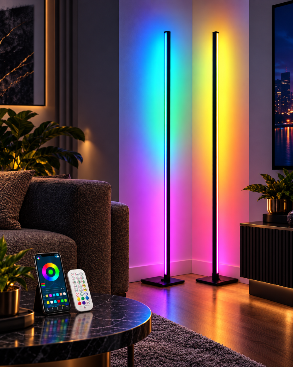 Lumora — RGB Floor Lamp – Smart LED Corner Light