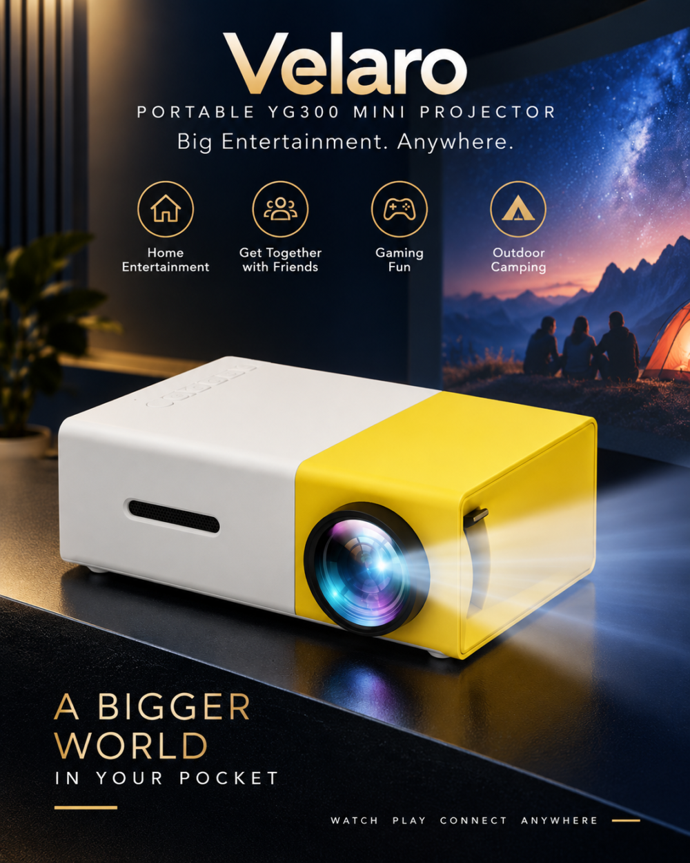 Velaro — Portable YG300 Mini Projector