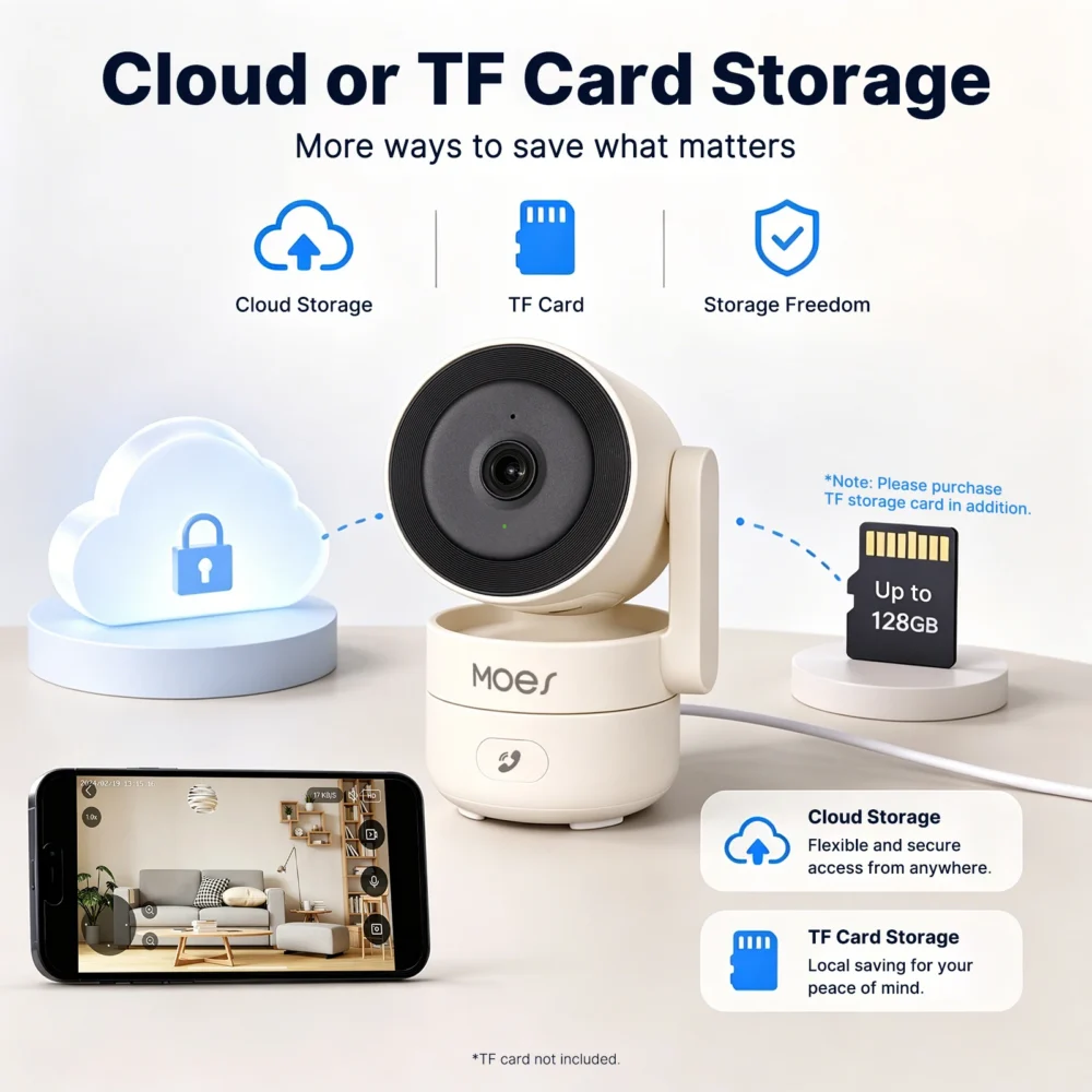 Lumora 4MP indoor WiFi security camera with physical privacy shutter 3