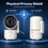 Lumora 4MP indoor WiFi security camera with physical privacy shutter 2