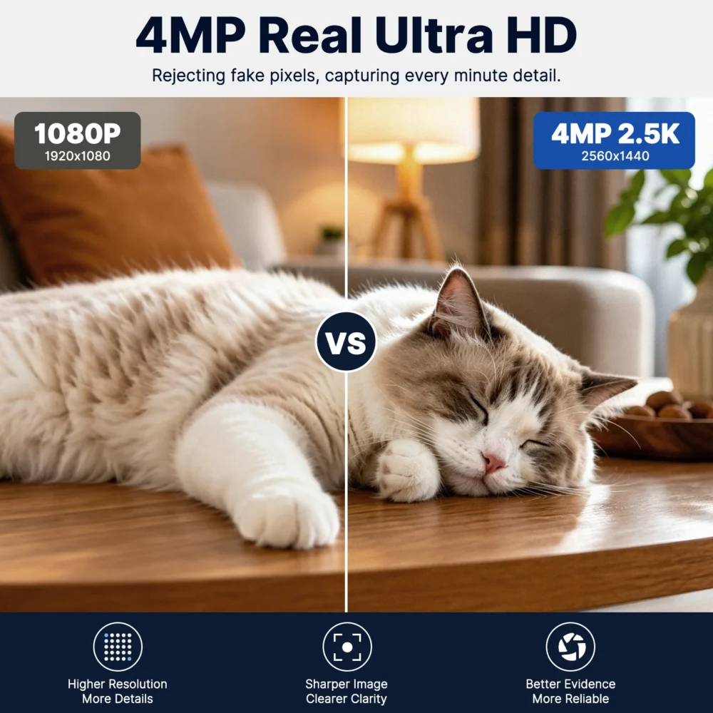 Lumora 4MP indoor WiFi security camera with physical privacy shutter 4