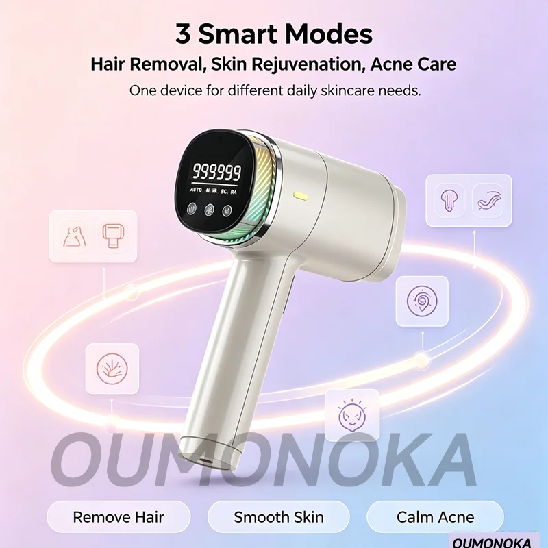 Lunessa rechargeable IPL hair remover device with accessories and storage bag 7