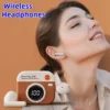 Meliora wireless Bluetooth headphones with retro camera-inspired design and power display 3