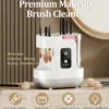 S7871e774e78f4e788cc0f3e45e625f54a.webp White electric makeup brush cleaner BD-228S with silicone cleaning bowl and USB cable