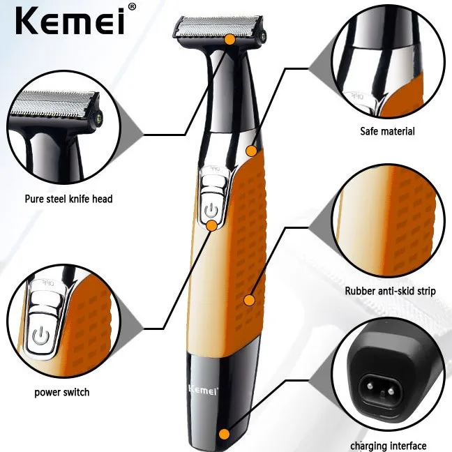 Avelis rechargeable grooming trimmer with dual heads, limit combs and USB cable 3