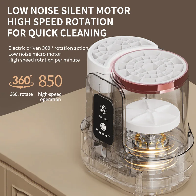 S9d67b460b060448cb9dd35600d570affm.webp White electric makeup brush cleaner BD-228S with silicone cleaning bowl and USB cable 5