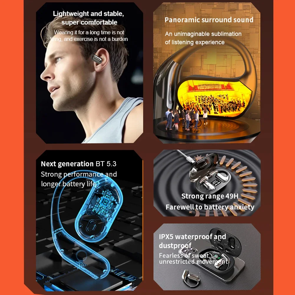 Voxara wireless noise-cancelling earphones ear-hook design 4