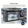 Lunaris dual-lens dash camera mounted on windshield showing 1080P recording 7