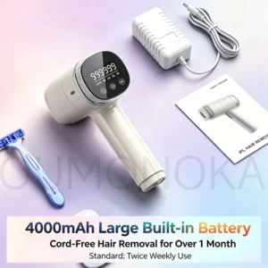Lunessa rechargeable IPL hair remover device with accessories and storage bag 2